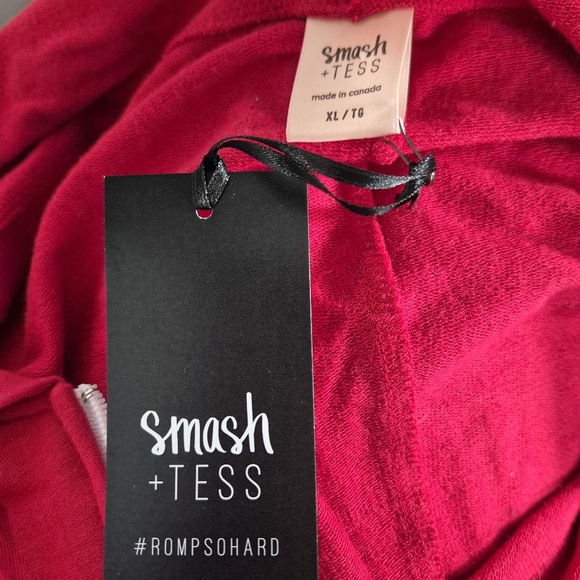 Smash + Tess Jillian Harris Collab Red Jumpsuit Hooded Tie Waist XL - Picture 5 of 11